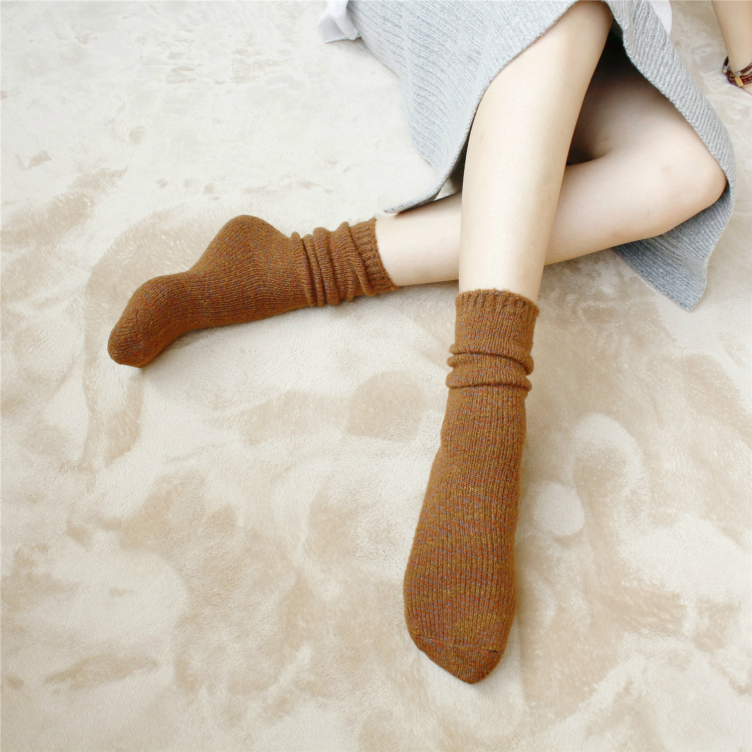 Cashmere Slouch Socks Autumn Winter Socks Female Socks